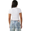 True Religion Women’s Crystal Buddha Tee(Optic White)