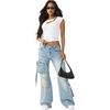 True Religion Women’s Crystal HS Cut Out Rib Top | Premium Stretch Comfort(Optic White)