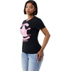 True Religion Women’s Crystal Heritage Crew Neck Tee – Cotton Blend, Classic Crewneck, Crystal Detail(Jet Black)
