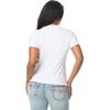 True Religion Women’s Crystal Heritage Crew Neck Tee – Cotton Blend, Classic Crewneck, Crystal Detail(Optic White)