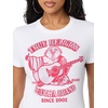 True Religion Women’s Crystal Heritage Crew Neck Tee – Cotton Blend, Classic Crewneck, Crystal Detail(Optic White)