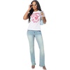 True Religion Women’s Crystal Heritage Crew Neck Tee – Cotton Blend, Classic Crewneck, Crystal Detail(Optic White)