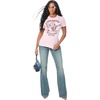 True Religion Women’s Crystal Heritage Crew Neck Tee – Cotton Blend, Classic Crewneck, Crystal Detail(Roseate Spoonbill)