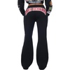 True Religion Women’s Crystal Patch Mid Rise Straight Leg Sweatpants – 60% Cotton 40% Polyester, Comfortable Fit(Jet Black)