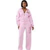 True Religion Women’s Crystal Patch Mid Rise Straight Leg Sweatpants – 60% Cotton 40% Polyester, Comfortable Fit(Roseate Spoonbill)