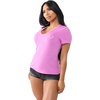 True Religion Women’s Heritage Classic V Neck Tee | Stretch Fabric(Spring Crocus)