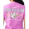 True Religion Women’s Heritage Classic V Neck Tee | Stretch Fabric(Spring Crocus)