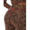 True Religion Women’s High Rise Leopard Baby Terry Bootcut Pants – Poly-Cotton Blend, High Rise Fit, Baby Terry Fabric(Leopard)