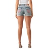 True Religion Women’s Jennie MR Short Flap Shorts | Stretch Fabric(Faded Heat)