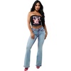 True Religion Women’s Joey Low Rise Flare Super T Flap Pocket Jeans – Cotton Blend, Low Rise Fit, Flap Pocket Detail(Lucky Neon)