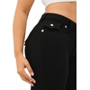 True Religion Women’s Joey Mid Rise Flare Jeans(Black Body Rinse)