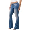 True Religion Women’s Joey Skinny Mid Rise Flap Flare Jeans – Cotton Blend, Mid Rise Fit, Flap Pocket Detail(Light Big Sky Country Wash)