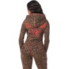 True Religion Women’s Leopard Baby Terry Zip Up Hoodie – Cotton Modal Blend, Soft Zip Up, Baby Terry Fabric(Leopard)
