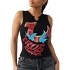 True Religion Women’s Notch Crop Tank | Racerback(Jet Black)