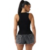 True Religion Women’s Notch Crop Tank | Racerback(Jet Black)