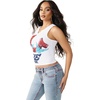 True Religion Women’s Notch Crop Tank | Racerback(White)