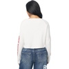 True Religion Women’s Waffle Knit Henley Top – Cotton Blend, Long Sleeve, Henley Neckline(Winter White)
