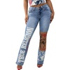 True Religion Women’s Becca Mid Rise Bootcut Flap Pocket Jeans – Cotton Blend, Bootcut Silhouette, Flap Pocket Detail(Medium Wash)