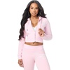 True Religion Women’s Big T Crystal Horseshoe Shrunken Zip Hoodie – 60% Cotton 40% Polyester, Long Sleeve, Zip-Up(Roseate Spoonbill)