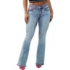 True Religion Women’s Joey Low Rise Flare Super T Flap Pocket Jeans – Cotton Blend, Low Rise Fit, Flap Pocket Detail(Lucky Neon)