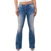 True Religion Women’s Joey Skinny Mid Rise Flap Flare Jeans – Cotton Blend, Mid Rise Fit, Flap Pocket Detail(Light Big Sky Country Wash)