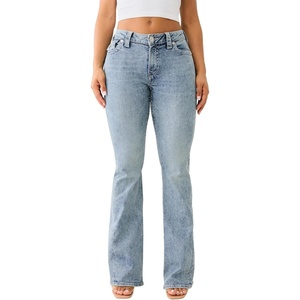 True Religion Women’s Joey Mid Rise Flare Jeans(Peak Spot)